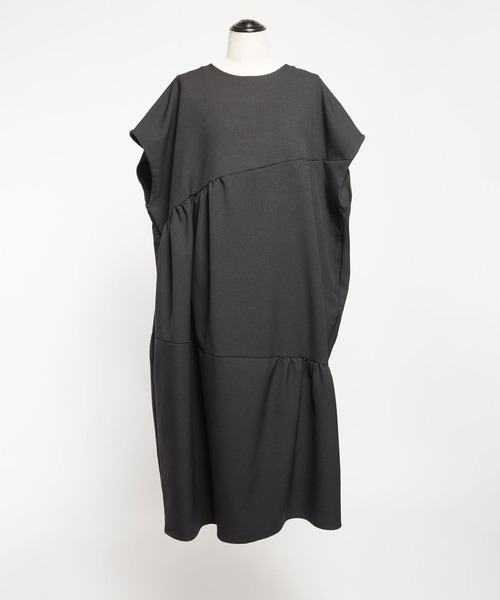 【セール】ウォームＰツイル ギャザーワンピース（ワンピース）｜gomme（ゴム）