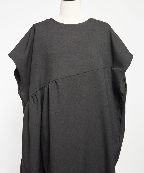 【セール】ウォームＰツイル ギャザーワンピース（ワンピース）｜gomme（ゴム）