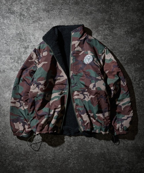 kutir(クティール)の「2WAY REVERSIBLE NYLON BOA BLOUSON/2wayリバーシブルナイロンボアブルゾン(ブルゾン・メンズ・ブラック系/グレイッシュベージュ/ネイビー/ブラック/チャコールグレー/ネイビー系/ライトグレー/カーキ/ボルドー/ベージュ/その他/カーキ系/ベージュ系その他/ブラウン系/グリーン系・SMALL/MEDIUM/LARGE/X-LARGE)」の10枚目の写真