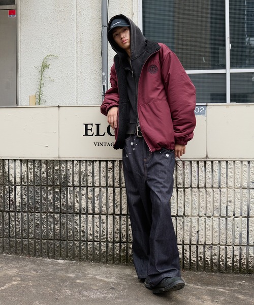 セール】2WAY REVERSIBLE NYLON BOA BLOUSON／2wayリバーシブル