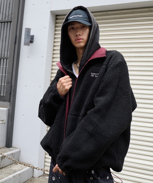 セール】2WAY REVERSIBLE NYLON BOA BLOUSON／2wayリバーシブル