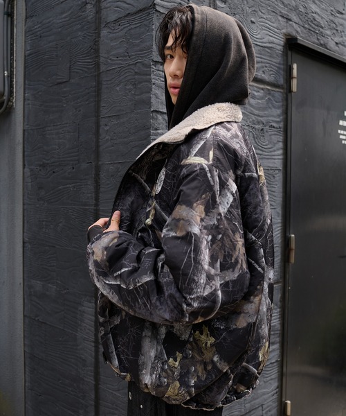 kutir（クティール）の「2WAY REVERSIBLE NYLON BOA BLOUSON／2wayリバーシブルナイロンボアブルゾン（ブルゾン・メンズ・ブラック系/グレイッシュベージュ/ネイビー/ブラック/チャコールグレー/ネイビー系/ライトグレー/カーキ/ボルドー/ベージュ/その他・SMALL/MEDIUM/LARGE/X-LARGE）」の13枚目の写真