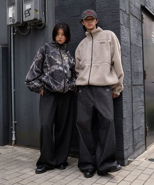 kutir（クティール）の「2WAY REVERSIBLE NYLON BOA BLOUSON／2wayリバーシブルナイロンボアブルゾン（ブルゾン・メンズ・ブラック系/グレイッシュベージュ/ネイビー/ブラック/チャコールグレー/ネイビー系/ライトグレー/カーキ/ボルドー/ベージュ/その他・SMALL/MEDIUM/LARGE/X-LARGE）」の20枚目の写真