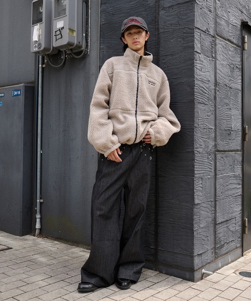 kutir(クティール)の「2WAY REVERSIBLE NYLON BOA BLOUSON/2wayリバーシブルナイロンボアブルゾン(ブルゾン・メンズ・ブラック系/グレイッシュベージュ/ネイビー/ブラック/チャコールグレー/ネイビー系/ライトグレー/カーキ/ボルドー/ベージュ/その他/カーキ系/ベージュ系その他/ブラウン系/グリーン系・SMALL/MEDIUM/LARGE/X-LARGE)」の22枚目の写真