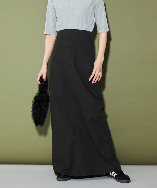 CITEN（シテン）の「＜CITEN＞ホックディテール ナロースカート（スカート・レディース・ブラウン/ブラック・S/M）」の6枚目の写真