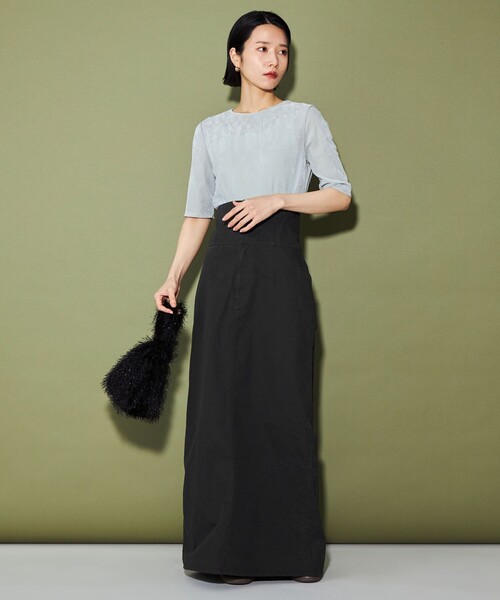 CITEN（シテン）の「＜CITEN＞ホックディテール ナロースカート（スカート・レディース・ブラウン/ブラック・S/M）」の8枚目の写真