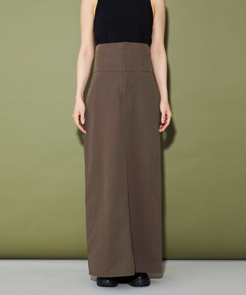 CITEN（シテン）の「＜CITEN＞ホックディテール ナロースカート（スカート・レディース・ブラウン/ブラック・S/M）」の10枚目の写真