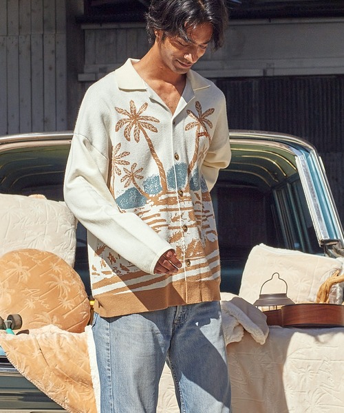 Kahiko（カヒコ）の「【Kahiko】SURF＆Palms メディナMEN'Sニットカーディガン（カーディガン/ボレロ・メンズ・ホワイト/チャコール/ネイビー/ブラウン・FREE）」の19枚目の写真