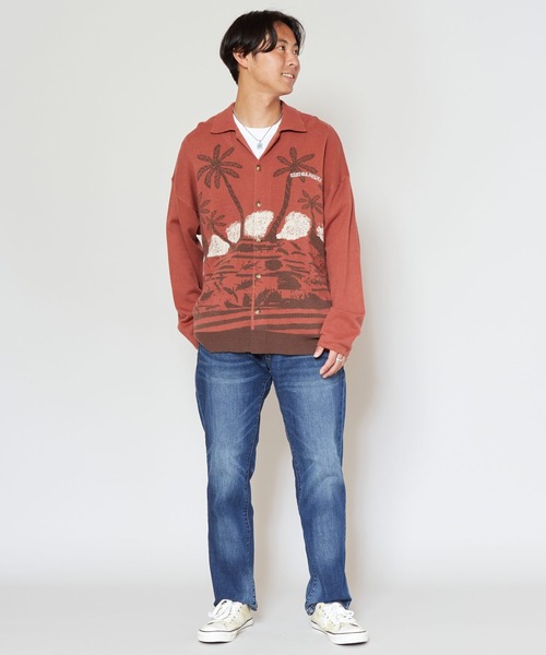 Kahiko（カヒコ）の「【Kahiko】SURF＆Palms メディナMEN'Sニットカーディガン（カーディガン/ボレロ・メンズ・ホワイト/チャコール/ネイビー/ブラウン・FREE）」の8枚目の写真