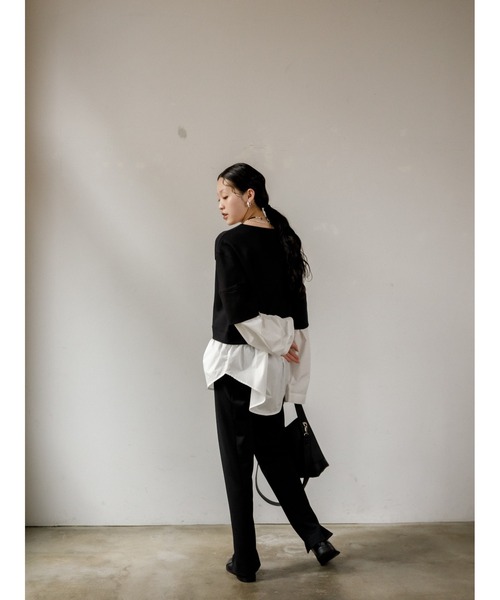 AGAWD（アガウド）の「AGAWD ドッキングトップス　★（Tシャツ/カットソー・レディース・グレー/ブラック/ホワイト・FREE）」の5枚目の写真