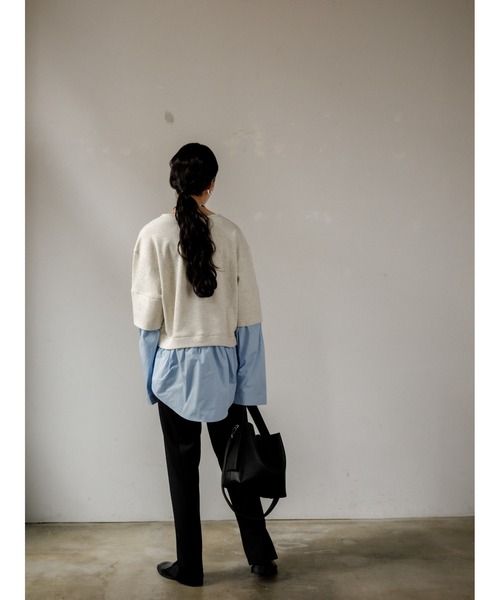 AGAWD（アガウド）の「AGAWD ドッキングトップス　★（Tシャツ/カットソー・レディース・グレー/ブラック/ホワイト・FREE）」の11枚目の写真