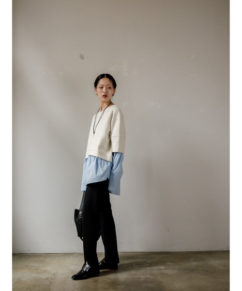 AGAWD（アガウド）の「AGAWD ドッキングトップス　★（Tシャツ/カットソー・レディース・グレー/ブラック/ホワイト・FREE）」の12枚目の写真