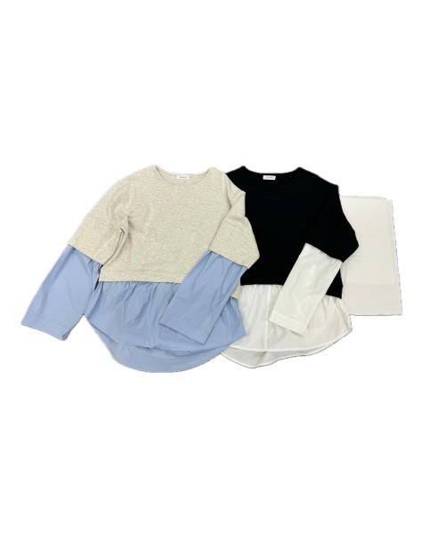 AGAWD（アガウド）の「AGAWD ドッキングトップス　★（Tシャツ/カットソー・レディース・グレー/ブラック/ホワイト・FREE）」の13枚目の写真