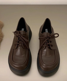 COCOMOMO（ココモモ）の「厚底レースアップローファー レディースシューズ（ローファー）」