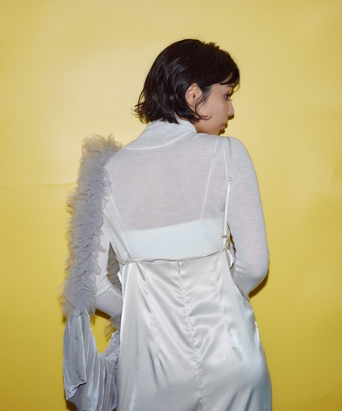 BARRETTA(バレッタ)の「サテンキャミワンピース(ワンピース・レディース・ブラック/アイボリー・FREE)」の18枚目の写真