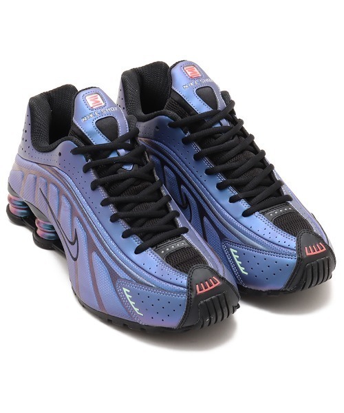 靴 Nike Shox R4 Blue Tint 24.5 NIKE / SHOX R4 / BLUE TINT / ORANGE | THE FOUR-EYED SHOP
