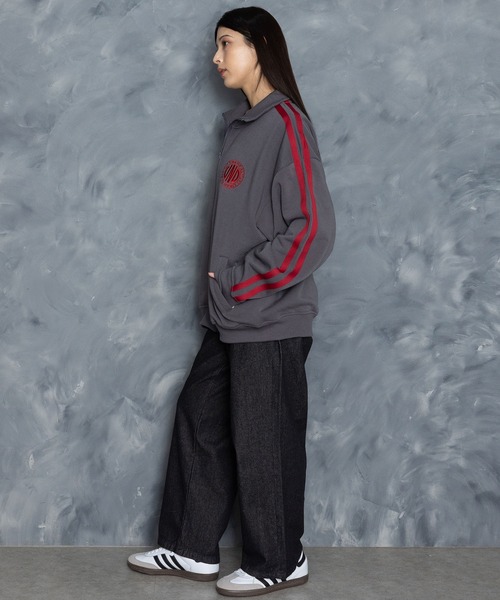 【セール】embroidery side line sweat track jacket/胸刺繍 サイドライン スウェット トラックジャケット（スウェット）｜Starting Over（スターティングオーバー）