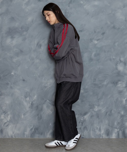 【セール】embroidery side line sweat track jacket/胸刺繍 サイドライン スウェット トラックジャケット（スウェット）｜Starting Over（スターティングオーバー）