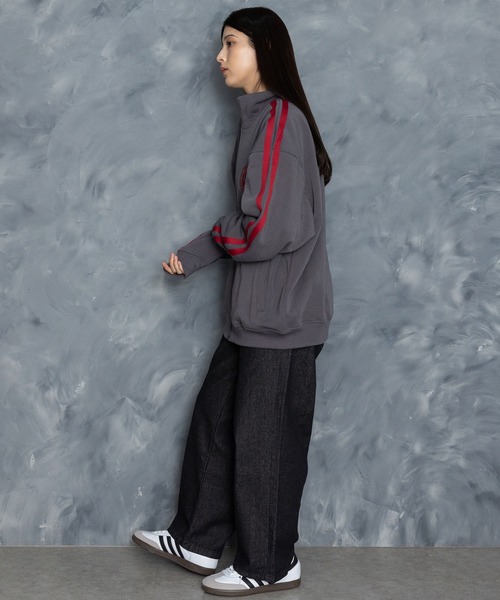 【セール】embroidery side line sweat track jacket/胸刺繍 サイドライン スウェット トラックジャケット（スウェット）｜Starting Over（スターティングオーバー）