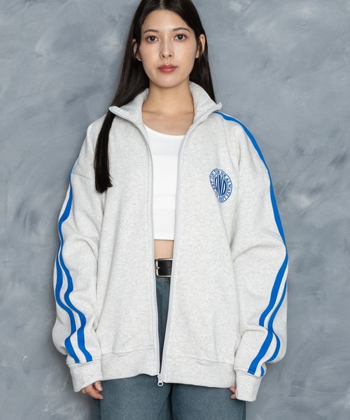 【セール】embroidery side line sweat track jacket/胸刺繍 サイドライン スウェット トラックジャケット（スウェット）｜Starting Over（スターティングオーバー）