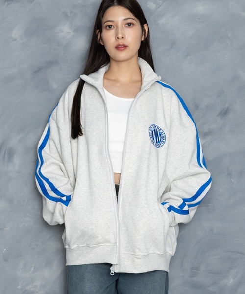 【セール】embroidery side line sweat track jacket/胸刺繍 サイドライン スウェット トラックジャケット（スウェット）｜Starting Over（スターティングオーバー）