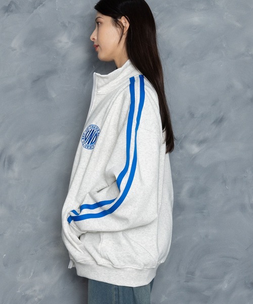 【セール】embroidery side line sweat track jacket/胸刺繍 サイドライン スウェット トラックジャケット（スウェット）｜Starting Over（スターティングオーバー）