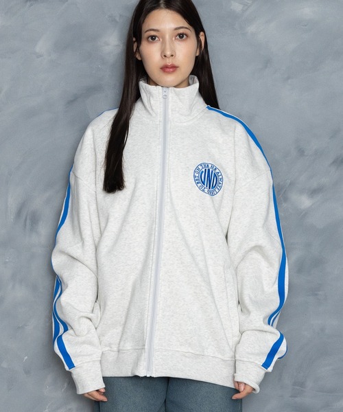 【セール】embroidery side line sweat track jacket/胸刺繍 サイドライン スウェット トラックジャケット（スウェット）｜Starting Over（スターティングオーバー）