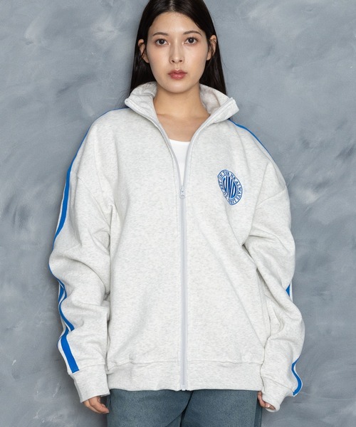 【セール】embroidery side line sweat track jacket/胸刺繍 サイドライン スウェット トラックジャケット（スウェット）｜Starting Over（スターティングオーバー）