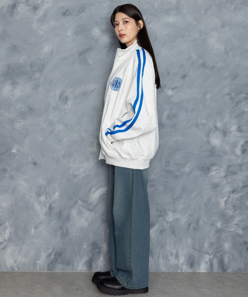 【セール】embroidery side line sweat track jacket/胸刺繍 サイドライン スウェット トラックジャケット（スウェット）｜Starting Over（スターティングオーバー）