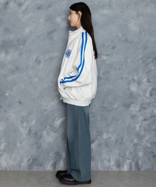 【セール】embroidery side line sweat track jacket/胸刺繍 サイドライン スウェット トラックジャケット（スウェット）｜Starting Over（スターティングオーバー）