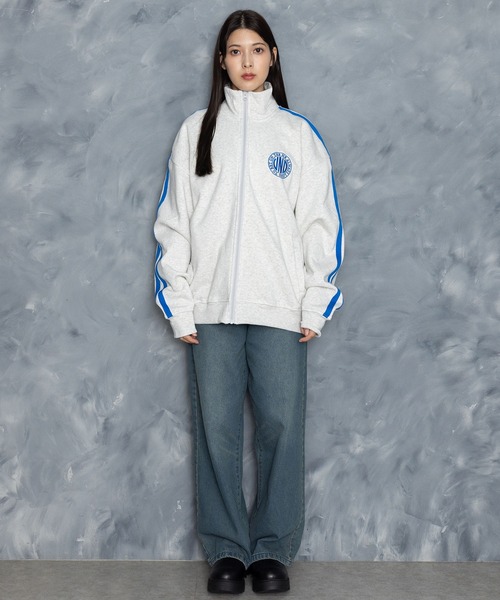 【セール】embroidery side line sweat track jacket/胸刺繍 サイドライン スウェット トラックジャケット（スウェット）｜Starting Over（スターティングオーバー）