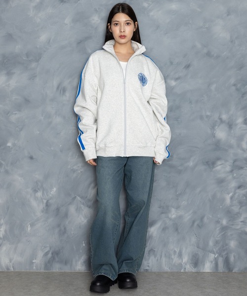 【セール】embroidery side line sweat track jacket/胸刺繍 サイドライン スウェット トラックジャケット（スウェット）｜Starting Over（スターティングオーバー）