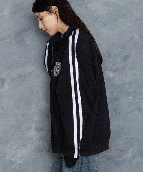 【セール】embroidery side line sweat track jacket/胸刺繍 サイドライン スウェット トラックジャケット（スウェット）｜Starting Over（スターティングオーバー）