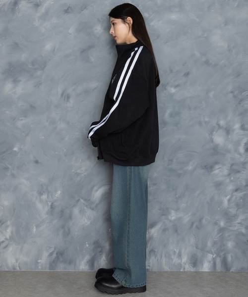 【セール】embroidery side line sweat track jacket/胸刺繍 サイドライン スウェット トラックジャケット（スウェット）｜Starting Over（スターティングオーバー）