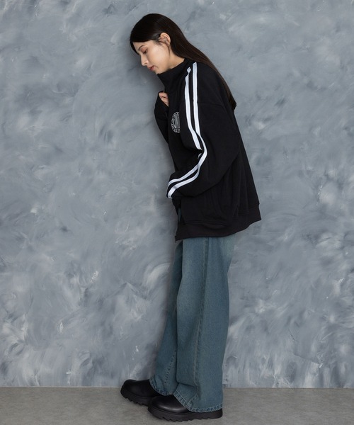 【セール】embroidery side line sweat track jacket/胸刺繍 サイドライン スウェット トラックジャケット（スウェット）｜Starting Over（スターティングオーバー）