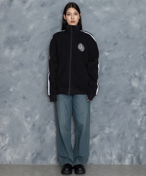 【セール】embroidery side line sweat track jacket/胸刺繍 サイドライン スウェット トラックジャケット（スウェット）｜Starting Over（スターティングオーバー）