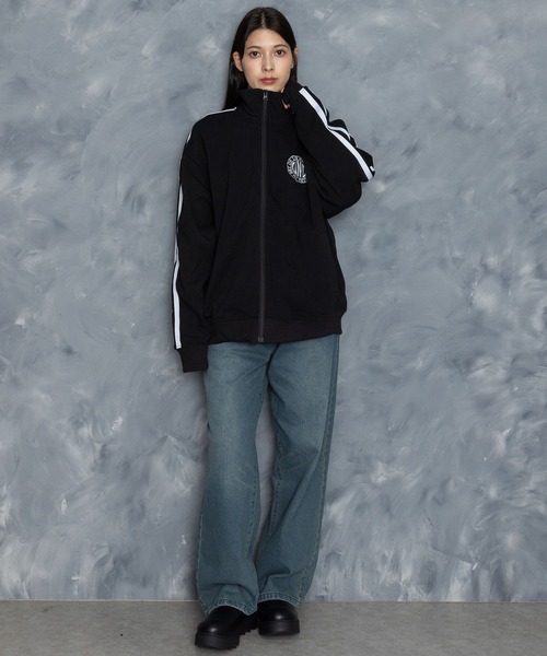 【セール】embroidery side line sweat track jacket/胸刺繍 サイドライン スウェット トラックジャケット（スウェット）｜Starting Over（スターティングオーバー）