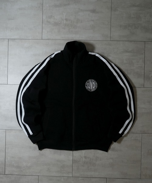 セール】embroidery side line sweat track jacket/胸刺繍