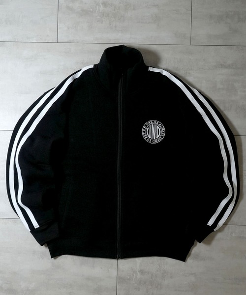 セール】embroidery side line sweat track jacket/胸刺繍 サイド