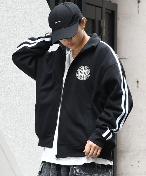 【セール】embroidery side line sweat track jacket/胸刺繍 サイドライン スウェット トラックジャケット（スウェット）｜Starting Over（スターティングオーバー）