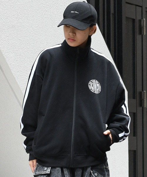 【セール】embroidery side line sweat track jacket/胸刺繍 サイドライン スウェット トラックジャケット（スウェット）｜Starting Over（スターティングオーバー）
