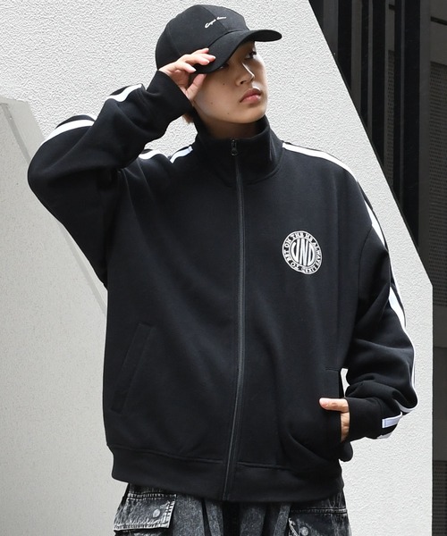 【セール】embroidery side line sweat track jacket/胸刺繍 サイドライン スウェット トラックジャケット（スウェット）｜Starting Over（スターティングオーバー）