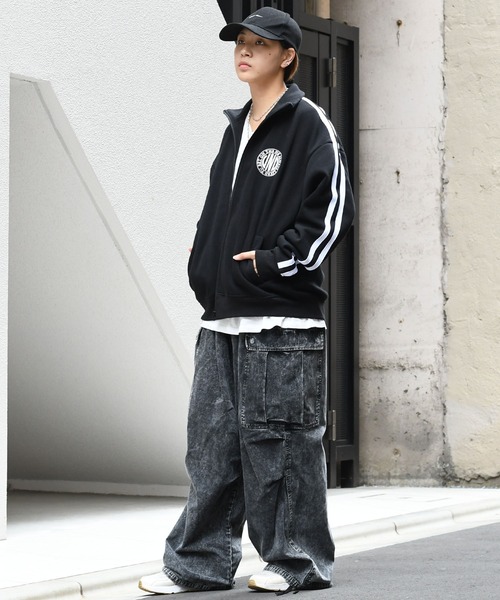 【セール】embroidery side line sweat track jacket/胸刺繍 サイドライン スウェット トラックジャケット（スウェット）｜Starting Over（スターティングオーバー）