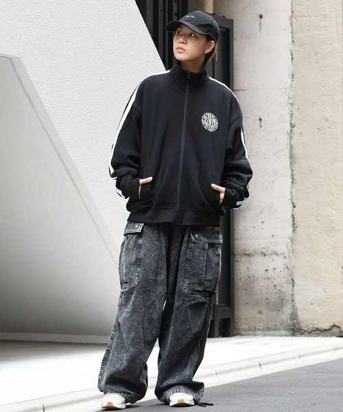 【セール】embroidery side line sweat track jacket/胸刺繍 サイドライン スウェット トラックジャケット（スウェット）｜Starting Over（スターティングオーバー）