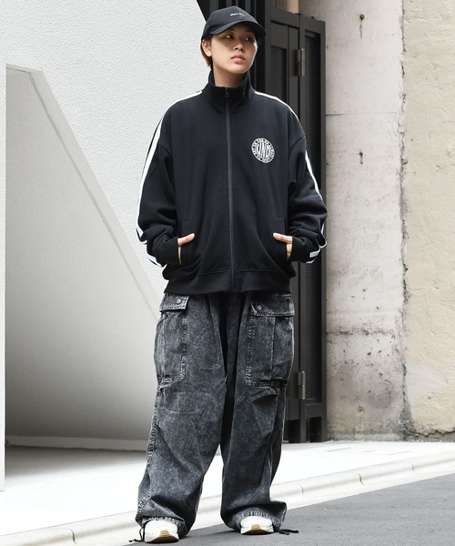 【セール】embroidery side line sweat track jacket/胸刺繍 サイドライン スウェット トラックジャケット（スウェット）｜Starting Over（スターティングオーバー）