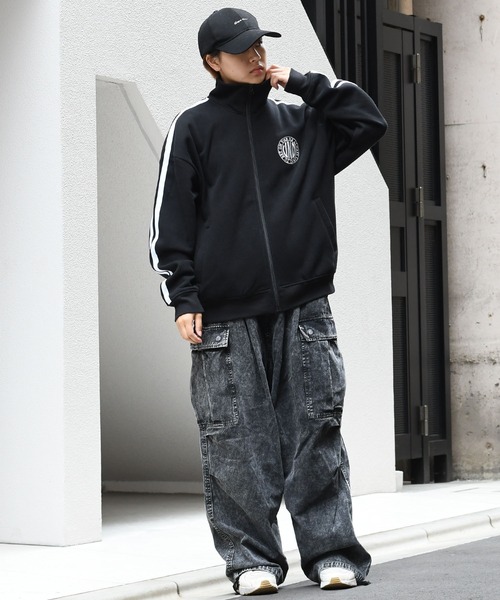 【セール】embroidery side line sweat track jacket/胸刺繍 サイドライン スウェット トラックジャケット（スウェット）｜Starting Over（スターティングオーバー）