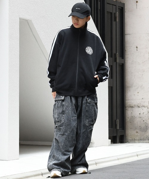 【セール】embroidery side line sweat track jacket/胸刺繍 サイドライン スウェット トラックジャケット（スウェット）｜Starting Over（スターティングオーバー）