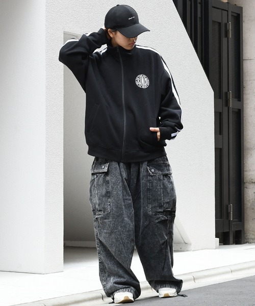 【セール】embroidery side line sweat track jacket/胸刺繍 サイドライン スウェット トラックジャケット（スウェット）｜Starting Over（スターティングオーバー）