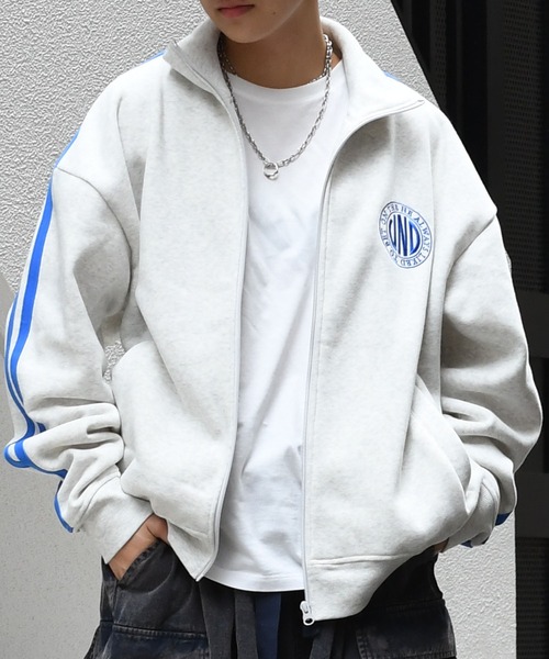 【セール】embroidery side line sweat track jacket/胸刺繍 サイドライン スウェット トラックジャケット（スウェット）｜Starting Over（スターティングオーバー）