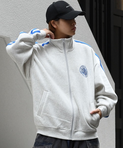 【セール】embroidery side line sweat track jacket/胸刺繍 サイドライン スウェット トラックジャケット（スウェット）｜Starting Over（スターティングオーバー）